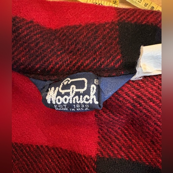 Woolrich 80s Era Vintage Buffalo Plaid Wool Jacket Size Large EUC - Picture 5 of 6